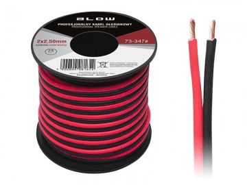 2 x 2.50 mm zwart/rood op rol 25 meter 2-aderige kabel voor ledstrips