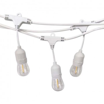 Led prikkabel Lichtsnoer - WIT - 15 meter - IP65 Waterdicht - 220 Volt