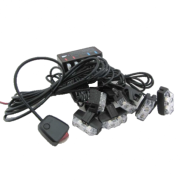 WIT bumper flitsers 8 X 2 LED zwaailicht 12V