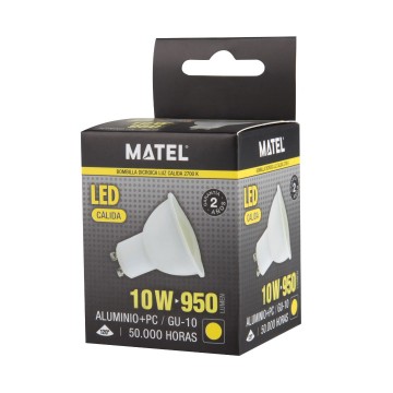 GU10 - Warm Wit - 950 Lumen - 10 Watt - 2700K