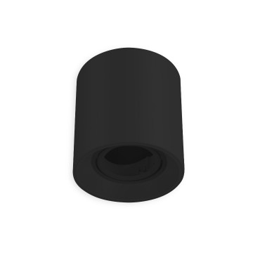 Opbouw spot GU10 - 96mm - Kunststof - Rond armatuur - Zwart