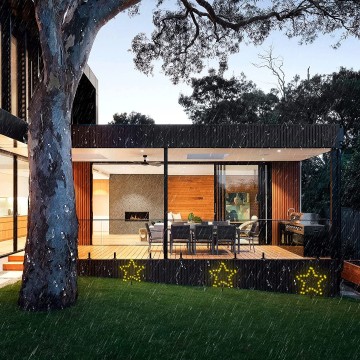 LED kerststerren set - 3 stuks - 30cm - Warm wit