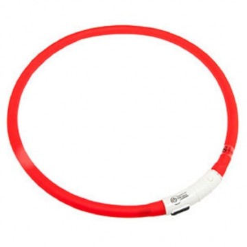 LED EASYDOG halsband - rood - inkortbaar 20 tot 70 CM - oplaadbaar