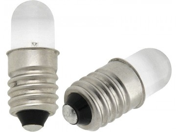 E10 LED lamp - 3V - Warm wit - Met diffuser