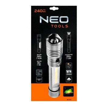 LED zaklamp - Twee lichtbronnen - 240 en 200 Lumen - Magnetisch