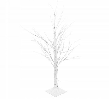 Kerstboom met LED - 180cm - 96 LEDs - Warm wit - Wit