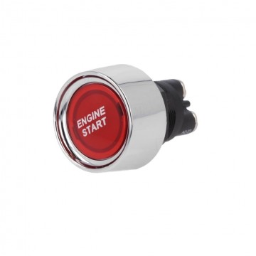 Auto motor startknop - 22mm - SPST NO - Rood - 12V