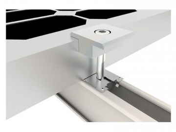 Zonnepaneel aardingsklem - Rail montage - RVS