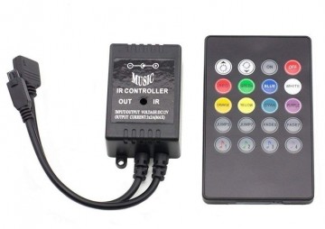 Muziekgestuurde RGB controller - Met afstandsbediening - 20 knoppen