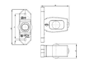 Zijmarkeringslicht 3 in 1 - 12 / 24V - L3111