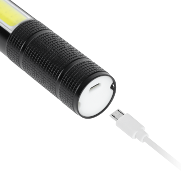 Oplaadbare LED zaklamp - 285 Lumen - Veiligheidshamer + mes