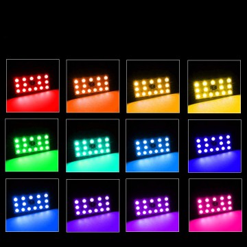 RGB tuning LEDs - 24SMD - Met afstandsbediening - 12V - 2 stuks