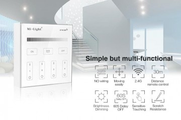 4-Zone Brightness Dimming Smart Panel Remote Controller - B1 Mi-light 2.0