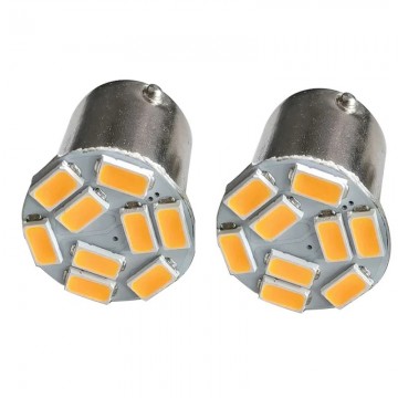 ORANJE - BA15S - LED - 9 SMD - 1156 - 12V