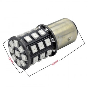 ROOD - BAY15D - LED - 33 SMD - 2835 - 12V