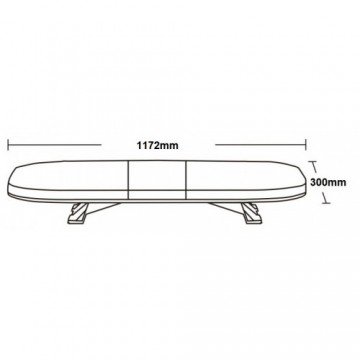 LED zwaaibalk - 120cm - ECE R65 R10 goedgekeurd - BLAUW