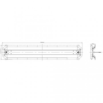 LED zwaaibalk - 120cm - ECE R65 R10 - Extra Dun - Amber