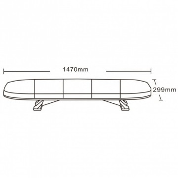 Belka ostrzegawcza led 1500x300x100mm r65 r10 3