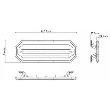 Belka ostrzegawcza led 610mm r10 r651 4