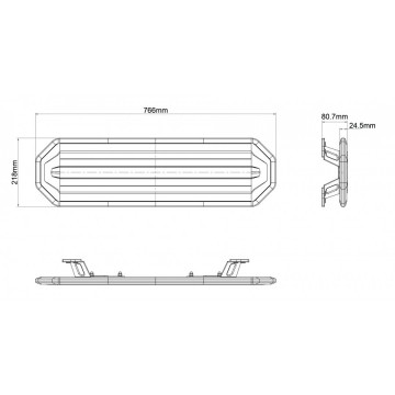 LED zwaaibalk - 77cm - ECE R65 R10 - Amber - Inclusief controller