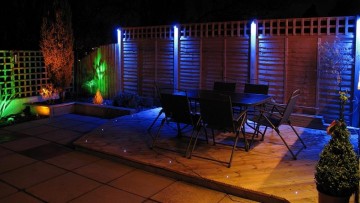 Blauwe led buiten spot