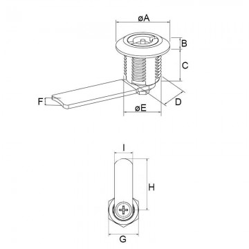 Schakelaar contactslot - 3 posities - 16mm