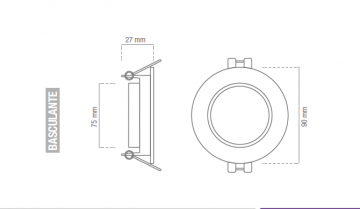 Inbouw spot GU10 - Kunststof - Rond armatuur - Verstelbaar