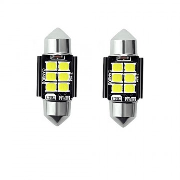 Dome - 31MM LED - CANBUS - 6SMD - Warm wit - 12V - Per stuk