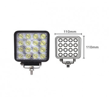LED SPOT - 16 x 3 watt - front light - WIT - OFF-ROAD