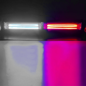 Dashboard flitser - COB LED - Rood / wit - 12 / 24V