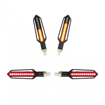 Dynamische motor richtingaanwijzers + remverlichting - 24 LEDs - 2 stuks