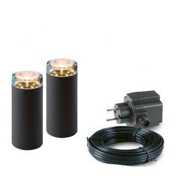 2x LED Pilaren - 2 Watt - 12V - 16cm - complete set