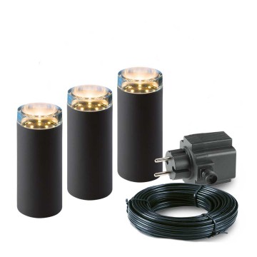 3x LED Pilaren - 2 Watt - 12V - 16cm - complete set