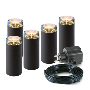 5x LED Pilaren - 2 Watt - 12V - 16cm - complete set