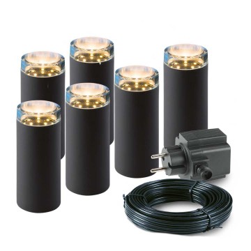 6x LED Pilaren - 2 Watt - 12V - 16cm - complete set