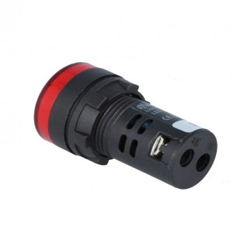 Controlelampje - LED indicator - 230V - 22mm - Rood
