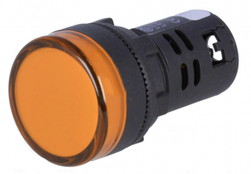 Controlelampje - LED indicator - 230V - 22mm - Geel