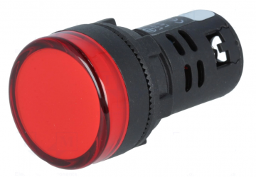 Controlelampje - LED indicator - 230V - 22mm - Rood