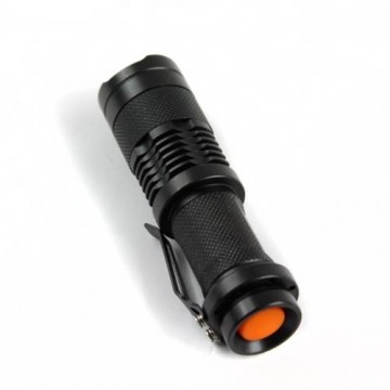 Torch LED 300 Lumens zaklamp mini black 9,3 CM
