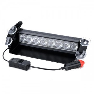 Blauw 8 LED Dashboard Strobe Flash zwaailicht 3