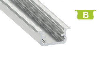 1 meter - Inbouw 9,3mm DESIGN B ZWART - LED Profiel - aluminium