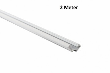 2 meter - 23mm HOEK DESIGN C WIT - LED Profiel - aluminium