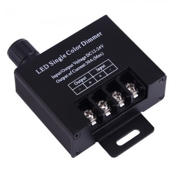 LED dimmer - 12/24V - 30A - Met draaiknop