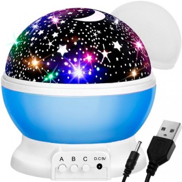 LED nachtlamp - Met projector - Blauw