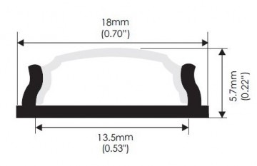 2 meter - 4mm slim flexibel - LED Profiel - Aluminium
