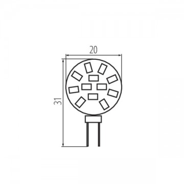 G4 steeklampje - neutraal wit - small size - 1,2 Watt - 170 Lumen  2