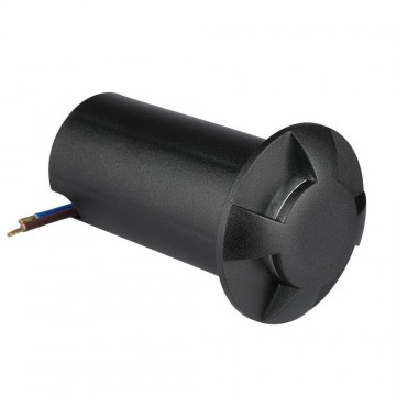 Grondspot 4 kanten - zwarte uitvoering - 12 Volt tuin verlichting - warm wit - IP67