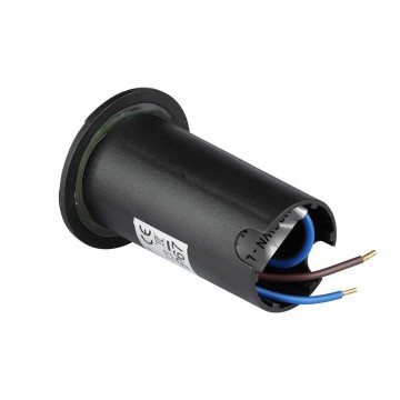 Grondspot 4 kanten - zwarte uitvoering - 12 Volt tuin verlichting - koud wit - IP67