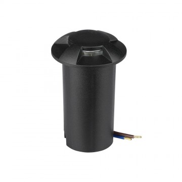 LED grondspot - tuinpad 3 kanten - 42mm - warm wit - 3W - Zwart