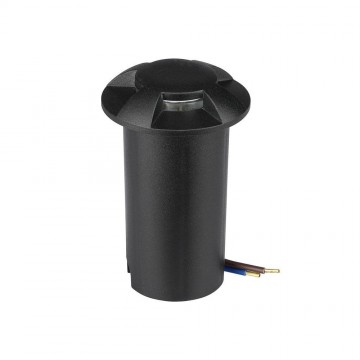 LED grondspot - tuinpad 2 kanten - 42mm - warm wit - 3W - Zwart